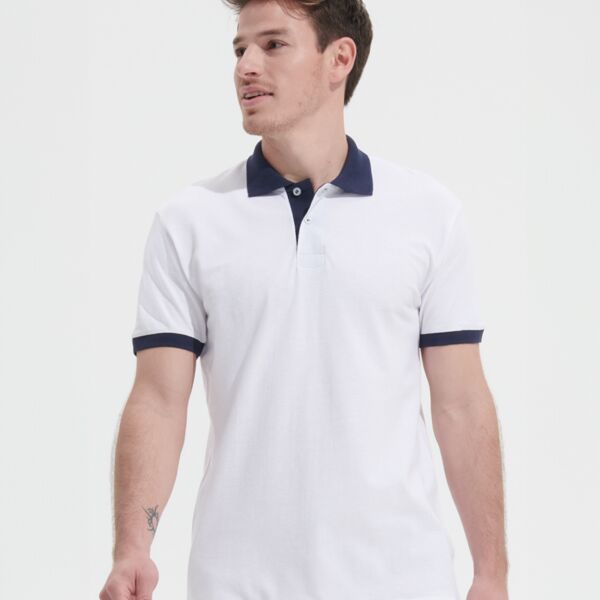 SOL'S SOL'S Prince Contrast Cotton Piqué Polo Shirt 11369 SOL'S Prince Contrast Cotton Piqué Polo Shirt Thumbnail