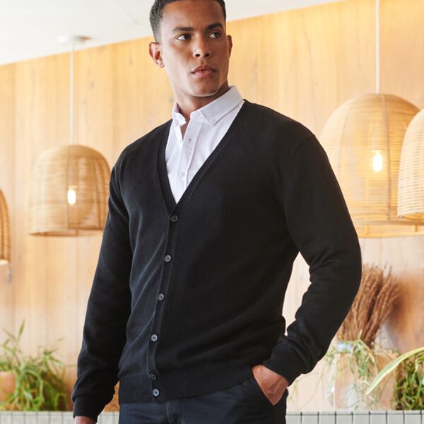 Henbury Henbury Lightweight Cotton Acrylic V Neck Cardigan H722 Henbury Lightweight Cotton Acrylic V Neck Cardigan Thumbnail