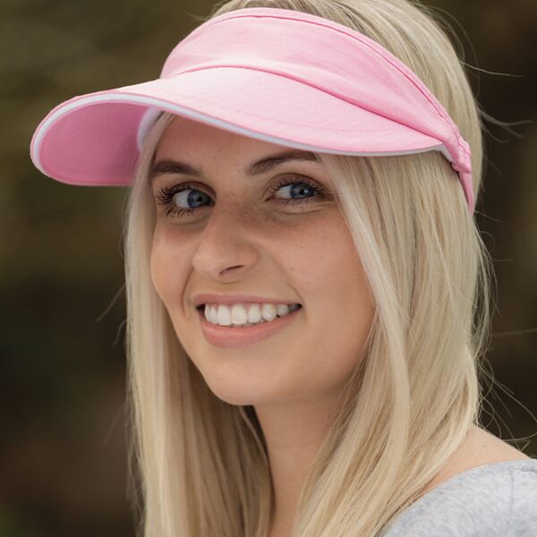 Result Headwear Result Herringbone Sun Visor RC048 Result Herringbone Sun Visor Thumbnail