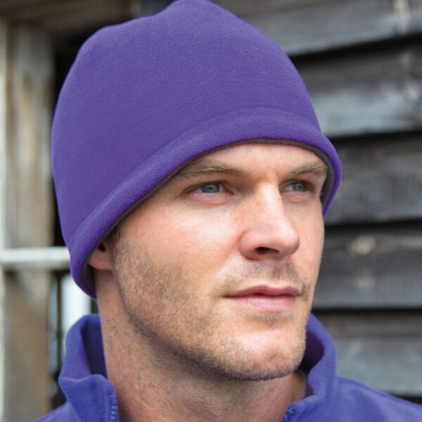 Result Winter Essentials Result Reversible Fleece Skull Hat RS374 Result Reversible Fleece Skull Hat Thumbnail