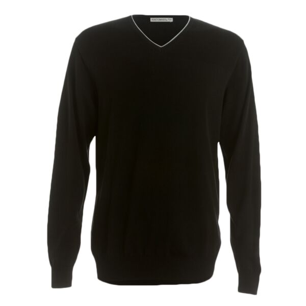 Kustom Kit Kustom Kit Contrast Arundel V Neck Sweater K358 Kustom Kit Contrast Arundel V Neck Sweater Thumbnail