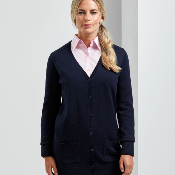 Premier Premier Ladies Longline V Neck Cardigan PR698 Premier Ladies Longline V Neck Cardigan Thumbnail