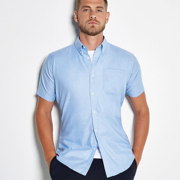 Kustom Kit Slim fit workwear Oxford shirt short sleeve KK183 Slim fit workwear Oxford shirt short sleeve Thumbnail