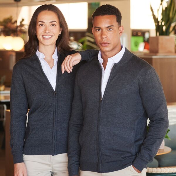 Henbury Henbury Unisex Zip Through Cardigan H718 Henbury Unisex Zip Through Cardigan Thumbnail