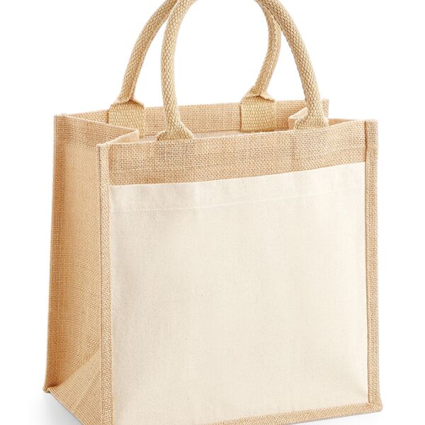 Westford Mill Westford Mill Pocket Jute Midi Tote Bag W426 Westford Mill Pocket Jute Midi Tote Bag Thumbnail