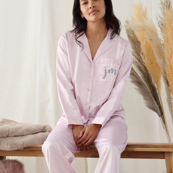 Towel City Women's satin long pyjamas TC055 Women's satin long pyjamas Thumbnail
