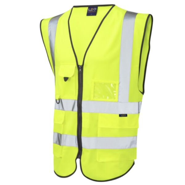 LEO Workwear Lynton Hi Vis Vest W11-Y-LEO Lynton Hi Vis Vest Thumbnail