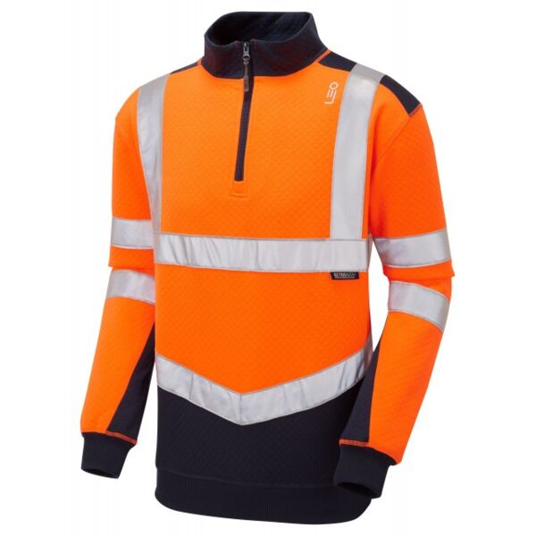 ECOVIZ- TAPELEY Class 2 EcoViz PC Dual Colour 1/4 Zip Sweatshirt SS08-O/NV-LEO ECOVIZ- TAPELEY Class 2 EcoViz PC Dual Colour 1/4 Zip Sweatshirt Thumbnail