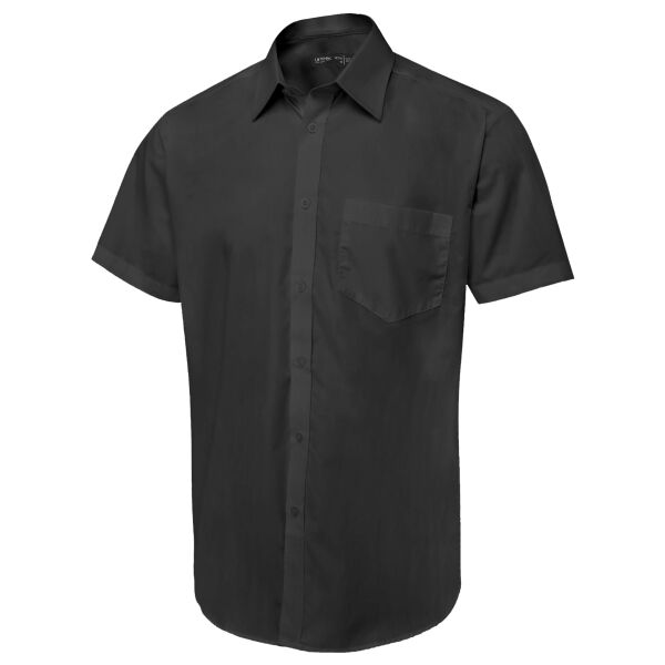 Mens Tailored Fit Short Sleeve Poplin Shirt Thumbnail