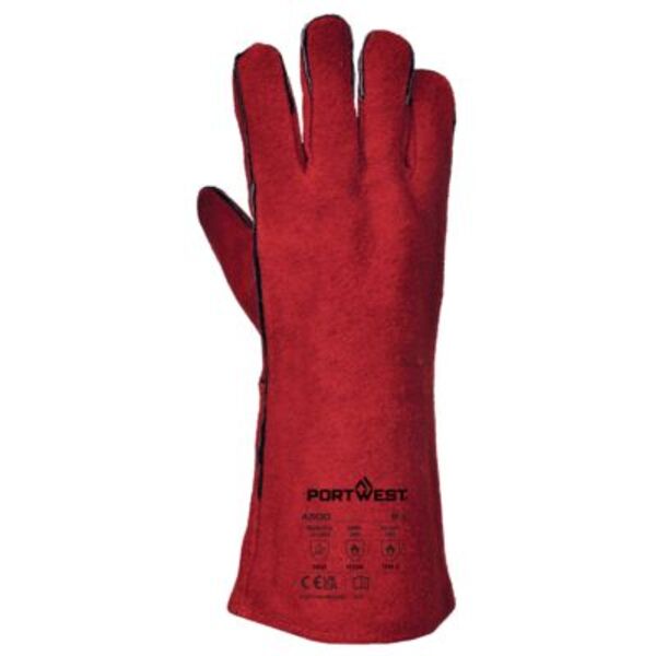 Welders 210 Split Leather Red Gauntlet Thumbnail