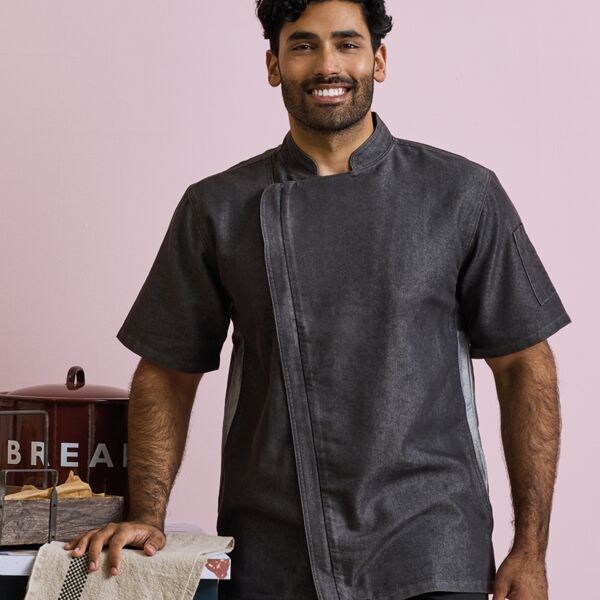 Premier Short Sleeve Zipped Chef's Jacket Thumbnail